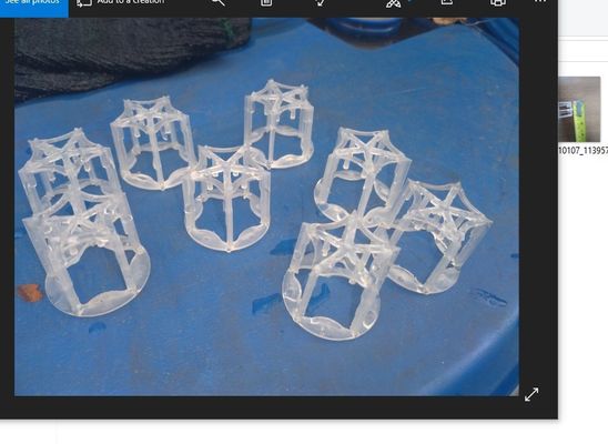 二酸化炭素の吸着器タワーのための棺衣リング プラスチック任意パッキングの30mm